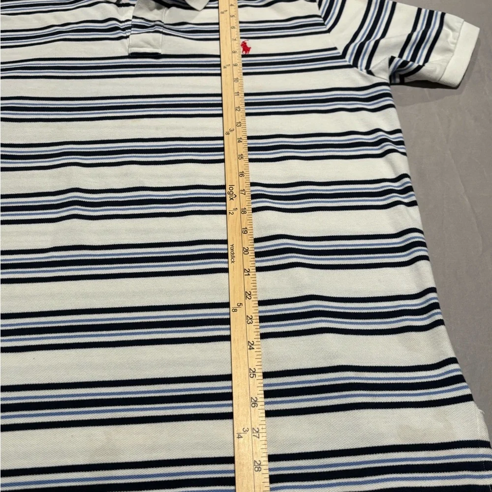 Polo Ralph Lauren Men's XXL Striped Polo Shirt Blue White Black Red Pony Logo